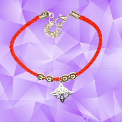 Imagen de Nudo de Bruja TP Acero Curado Uso Rudo en Pulsera Roja Borlas Acero AJUSTABLE Dije Curado e Intensionado LOPI/$