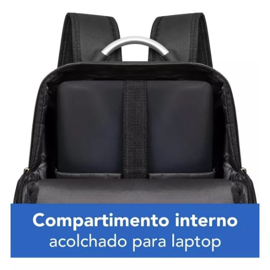 Imagen de Mochila 15.6 Pulgadas, Champion, Asa Metálica, Backpack, Negro, BROBOTIX 6000830