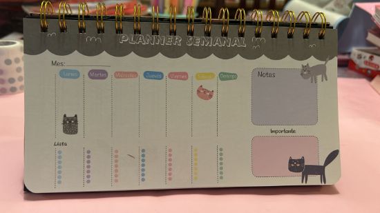 Imagen de PLANEADOR SEMANAL GATO