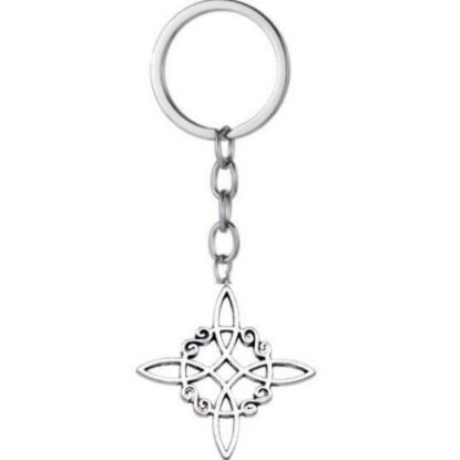 Imagen de Juego Nudo de Bruja  Z Curado Uso Rudo (Aretes, Dije+ Anillo Acero M2+ Llavero+ Pulsera Roja Borlas) 
