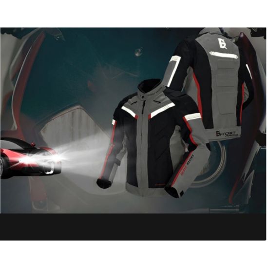 Imagen de Chamarra Chaqueta moto impermeable motocicleta protección armadura contra agua aire reflejante bici
