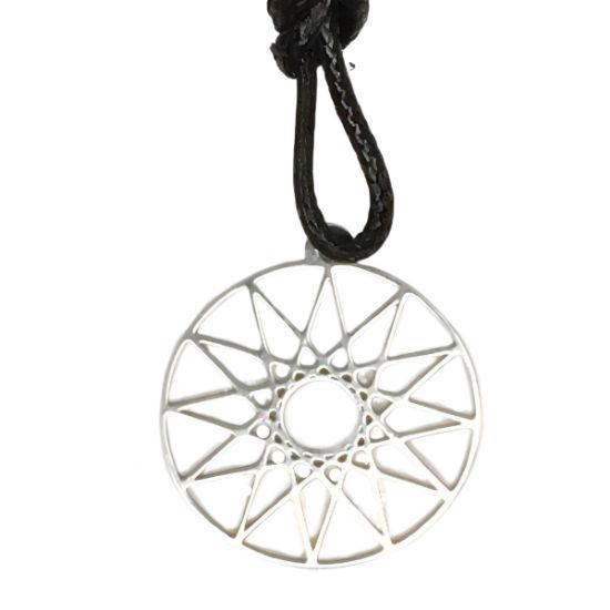 Imagen de Estrella de 12 Picos o Estrella de Dios Poderoso y + Completo Simbolo de Protección Dije Curado e Intensionado de Acero Inoxidable Uso Rudo en  Collar AJUSTABLE LOPI/$