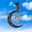 Imagen de 1 Dije Nudo de bruja F 16x16mm Acero CURADO en Luna Negra 41X31cmm Collar 45+5cm Largo  LOPI/$