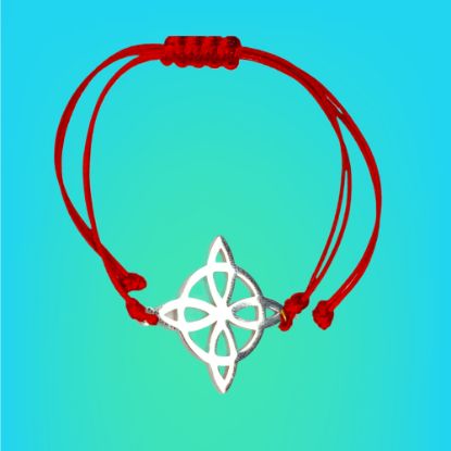 Imagen de Nudo de Bruja TP Acero Curado Uso Rudo en Pulsera Roja AA AJUSTABLE Dije Curado e Intensionado IDTECCUPF&=