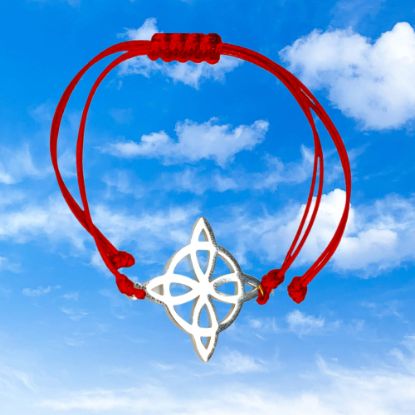 Imagen de Nudo de Bruja TP Acero Curado Uso Rudo en Pulsera Roja AA AJUSTABLE Dije Curado e Intensionado IDTECCUPF&=