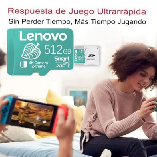 Imagen de Lenovo tarjeta memoria Micro TF SD alta velocidad 512GB usb Ps5 gamer
