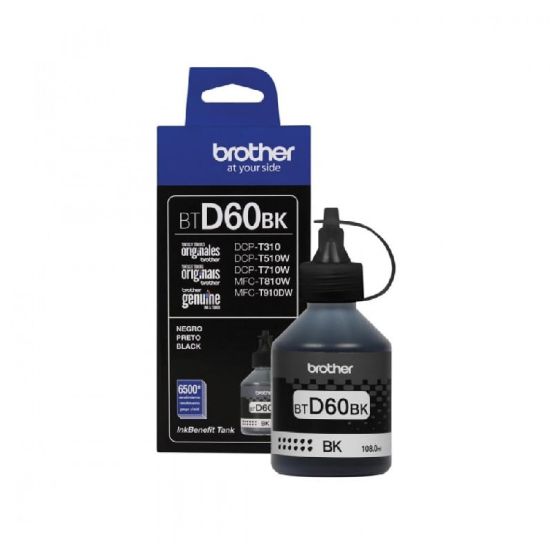 Imagen de Botella de Tinta BROTHER BTD60BK Inyección de tinta 6500 páginas Negro IMPREROSA IMPRESION PC MAC