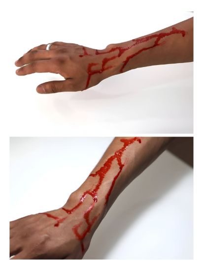 Imagen de 6 Tubos de Sangre Falsa para maquillajes, heridas falsas, hipoalergénico.