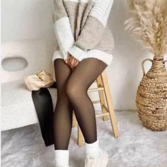 Imagen de Medias Termicas Mujer Leggins Afelpados 6pcs