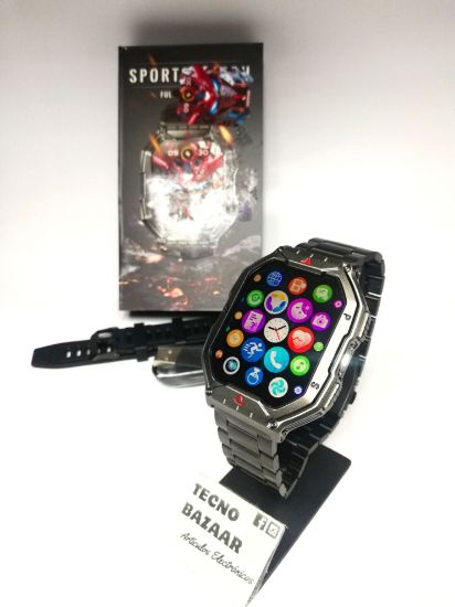 Imagen de Reloj Inteligente Militar KR82 AMOLED Sumergible con Linterna para Hombre