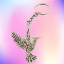 Imagen de 1 Dije Colibri M3 Grande 40x35mm Acero Color Plata  Alta Durabilidad Simbolo de Gran Amor en en LLavero LOPI/$