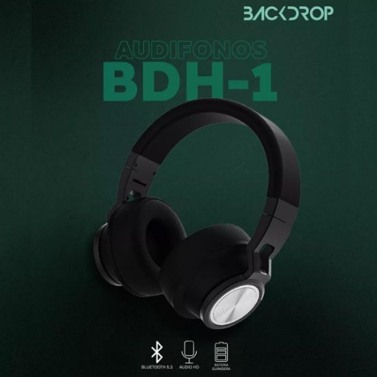 Imagen de Audifonos backdrop inalambricos de diadema bluetooth - alambricos color negro