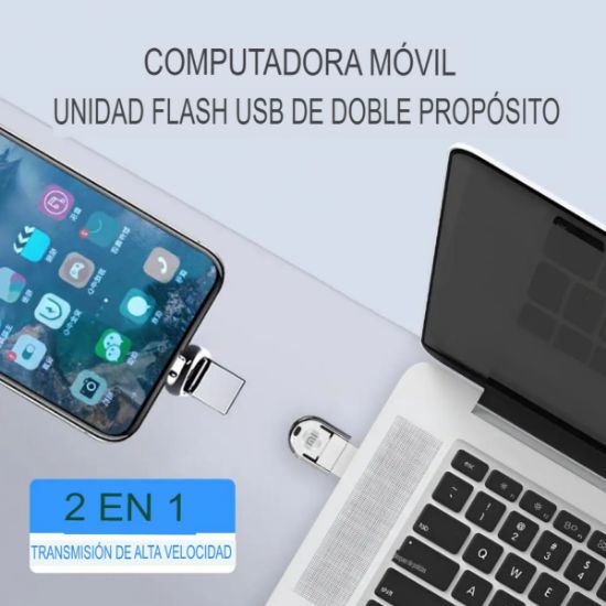 Imagen de Memoria Xiaomi Pendrive 2 en 1 OTG USB-C Usb Metal 128GB Usb 3,0 Dual C datos pc cel teléfono