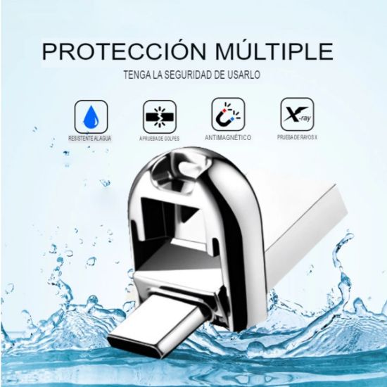 Imagen de Memoria Xiaomi Pendrive 2 en 1 OTG USB-C Usb Metal 128GB Usb 3,0 Dual C datos pc cel teléfono