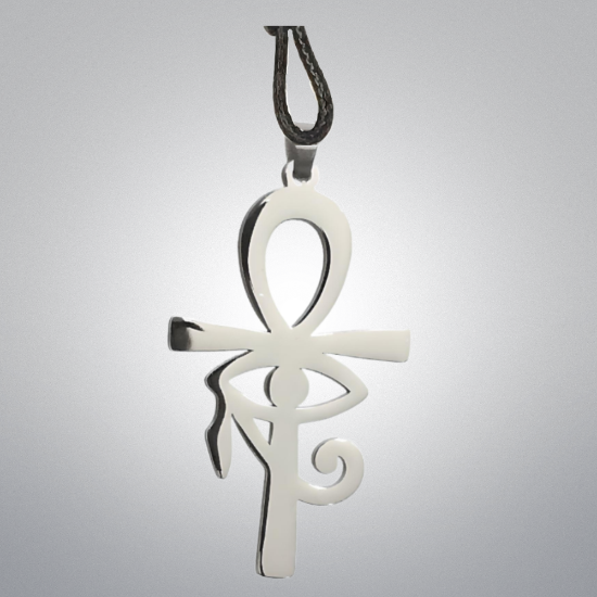 Imagen de 1 Dije Ojo Horus +  Preciosa Cruz Egipcia o Llave de la Vida Grande o ANk o Anj  ACERO NOXIDABLE Poderosa Proteccion CURADA Talisman Protector X Excelencia Alta Durabilidad de Uso Rudo LOPI/$