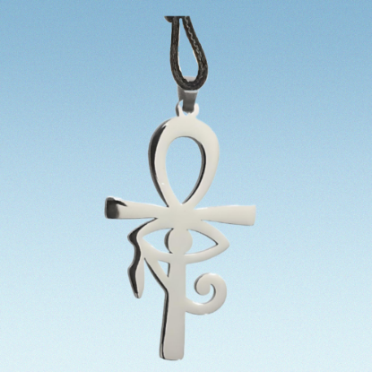 Imagen de 1 Dije Ojo Horus +  Preciosa Cruz Egipcia o Llave de la Vida Grande o ANk o Anj  ACERO NOXIDABLE Poderosa Proteccion CURADA Talisman Protector X Excelencia Alta Durabilidad de Uso Rudo LOPI/$