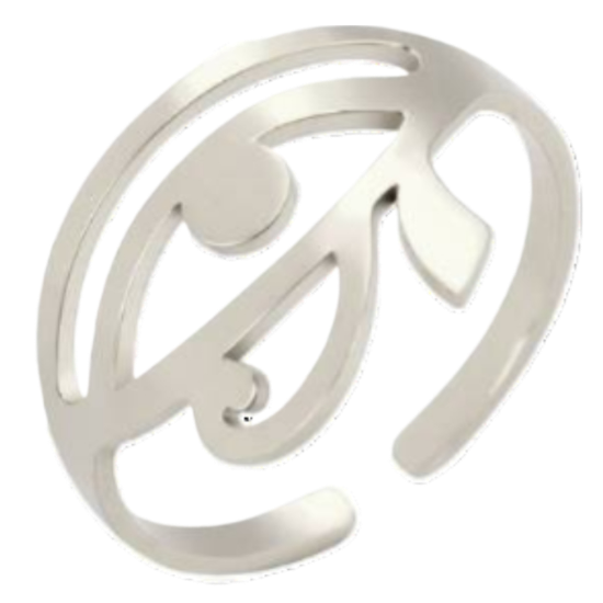 Imagen de 1 Anillo Acero Inoxidable Ojo Horus mediano M1 AJUSTABLE CURADO Talisman Protector X Excelencia Alta Durabilidad de Uso Rudo LOPI/$