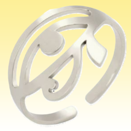 Imagen de 1 Anillo Acero Inoxidable Ojo Horus mediano M1 AJUSTABLE CURADO Talisman Protector X Excelencia Alta Durabilidad de Uso Rudo LOPI/$
