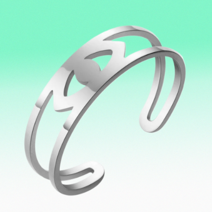 Imagen de 1 Anillo Acero Inoxidable Ojo Horus mediano M2 AJUSTABLE CURADO Talisman Protector X Excelencia Alta Durabilidad de Uso Rudo LOPI/$