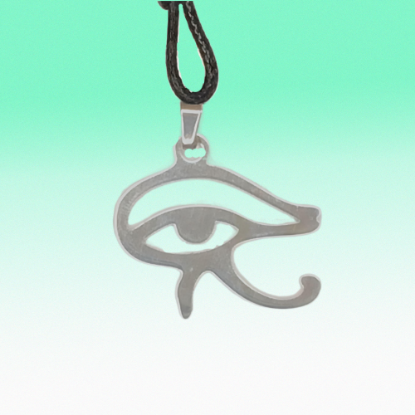 Imagen de 1 Dije Acero Inoxidable Ojo Horus mediano 25x20mm AJUSTABLE CURADO Talisman Protector X Excelencia Alta Durabilidad de Uso Rudo LOPI/$