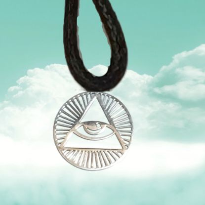 Imagen de 1 Dije Acero Inoxidable Ojo de Dios Protector Mediano 20x20mm AJUSTABLE CURADO Poderoso Talisman Protector X Excelencia Alta Durabilidad de Uso Rudo LOPI/$
