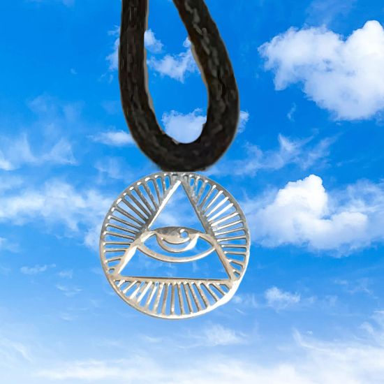 Imagen de 1 Dije Acero Inoxidable Ojo de Dios Protector Mediano 20x20mm AJUSTABLE CURADO Poderoso Talisman Protector X Excelencia Alta Durabilidad de Uso Rudo LOPI/$