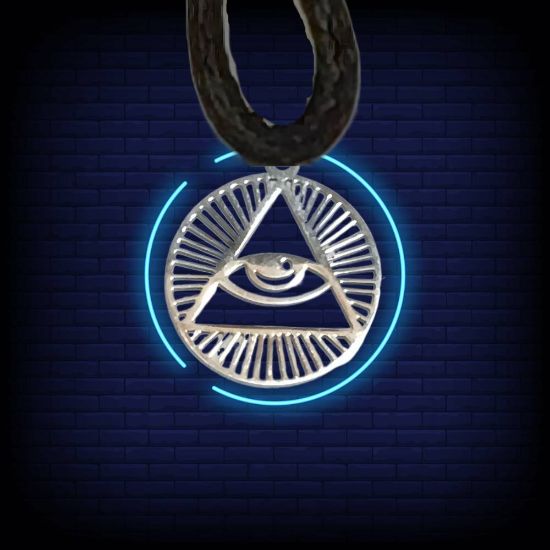 Imagen de 1 Dije Acero Inoxidable Ojo de Dios Protector Mediano 20x20mm AJUSTABLE CURADO Poderoso Talisman Protector X Excelencia Alta Durabilidad de Uso Rudo LOPI/$
