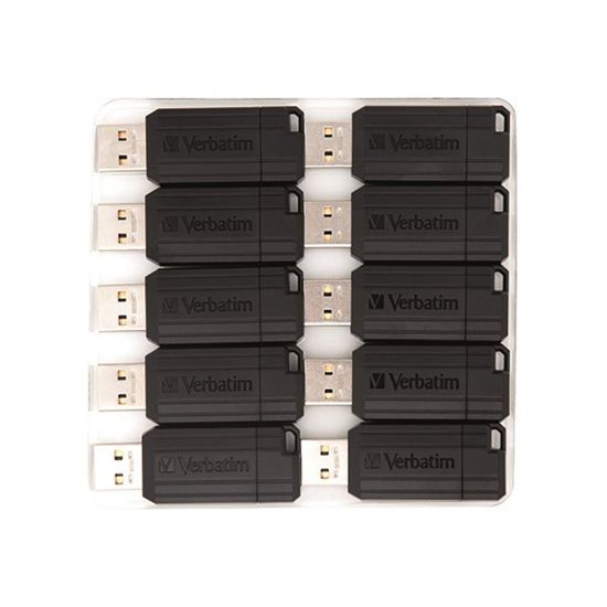 Imagen de Memoria Verbatim Pinstripe 32gb 3.1 Paquete C/10 Piezas