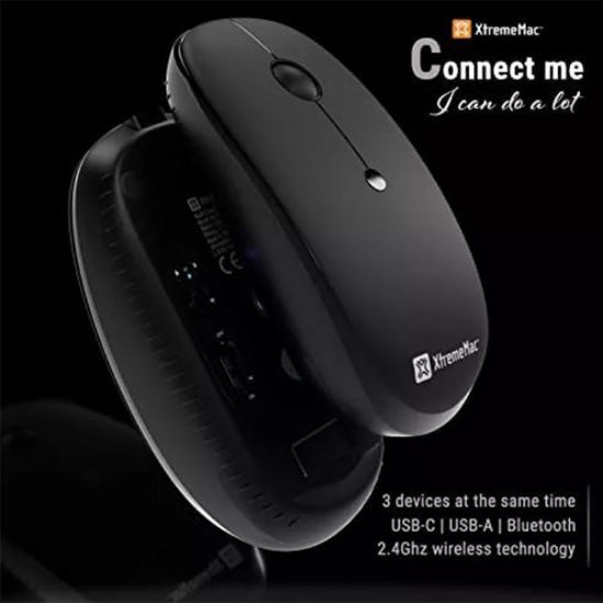 Imagen de Mouse Inalámbrico De Conexión Múltiple Usb-c Usb-a Verbatim XWHALM13