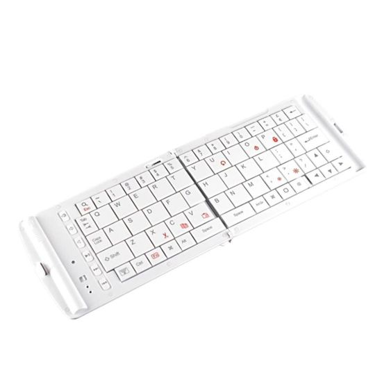 Imagen de Teclado Bluetooth Inalámbrico Portátil Plegable Blanco 97872