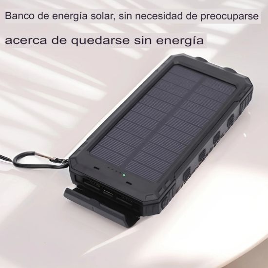 Imagen de Banco de energía Solar verde recargable pesca energía respaldo portátil aire libre 100000mAh