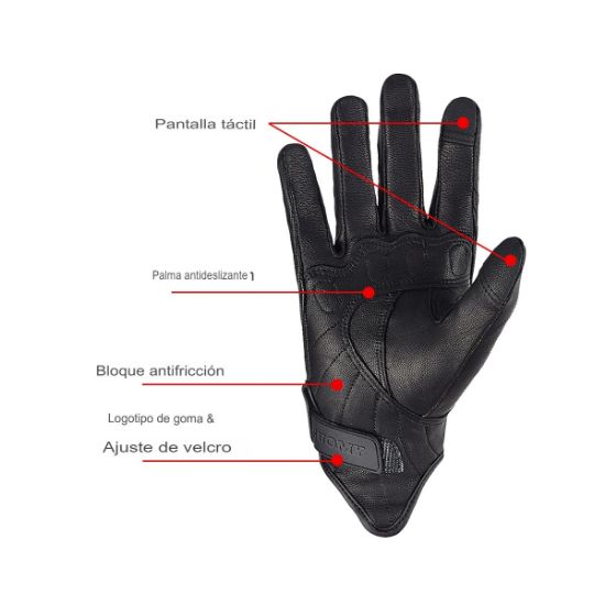 Imagen de Guante carreras cuero rosa impermeable cabra transpirable moto ciclismo protección deportiva mujer