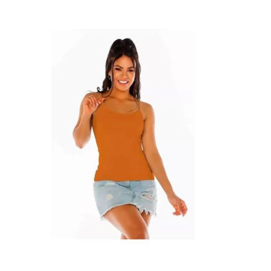 Imagen de Playera de Tirantes Tipo Licra Mostaza Unitalla 