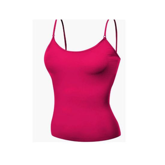 Imagen de Playera de Tirantes Tipo Licra Rosa Unitalla 