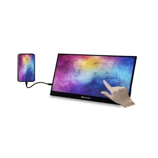 Imagen de Paquete Monitor Portartil Varbatim + My Finder Verbatim + Ssd Externo 256gb