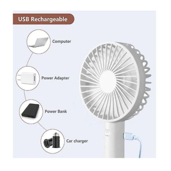 Imagen de Mini ventilador portatil recargable con base removible