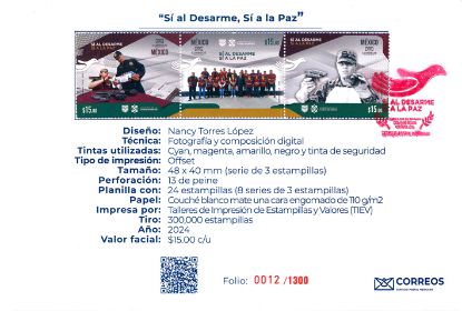 Imagen de Timbre postal: Sí al desarme, sí a la paz