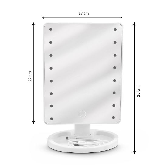 Imagen de Espejo led cuadrado táctil 
