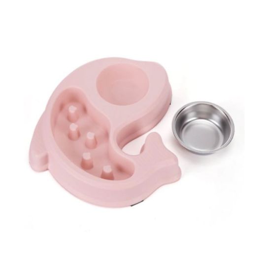 Imagen de Plato Para Mascotas En Forma de Pez Rosa