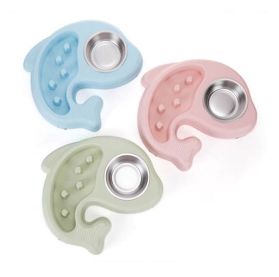 Imagen de Plato Para Mascotas En Forma de Pez Rosa