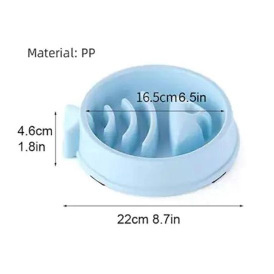 Imagen de Plato Para Control De Dieta Para Mascotas Azul