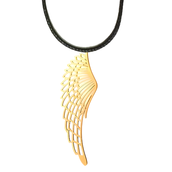 Imagen de  1 Hermoso Dije Alas de Angel Acero Inoxidable. C.Oro  Alta Durabilidad 55x25mm-LOPI/$