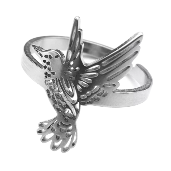 Imagen de  1 Anillo ACERO Hermosisimo Colibrí 