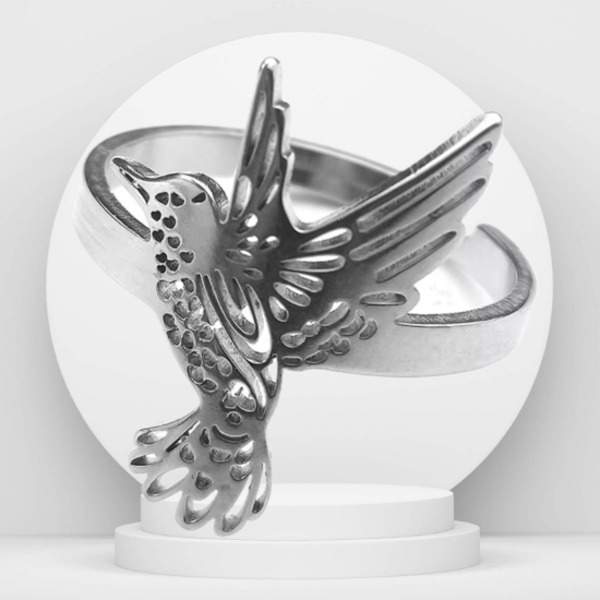 Imagen de  1 Anillo ACERO Hermosisimo Colibrí 