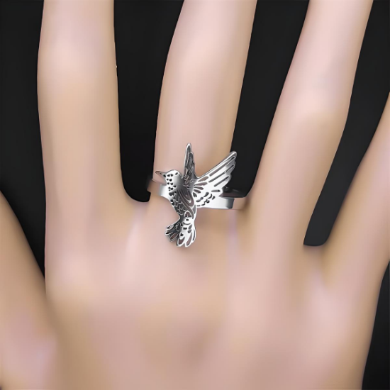 Imagen de  1 Anillo ACERO Hermosisimo Colibrí 