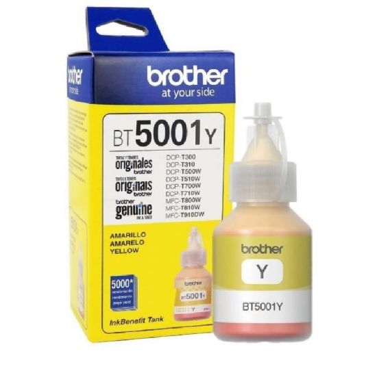 Imagen de Botella de tinta BROTHER Amarillo 5000 páginas Inyección de tinta BT5001Y CARTUCHO IMPRESION CASA