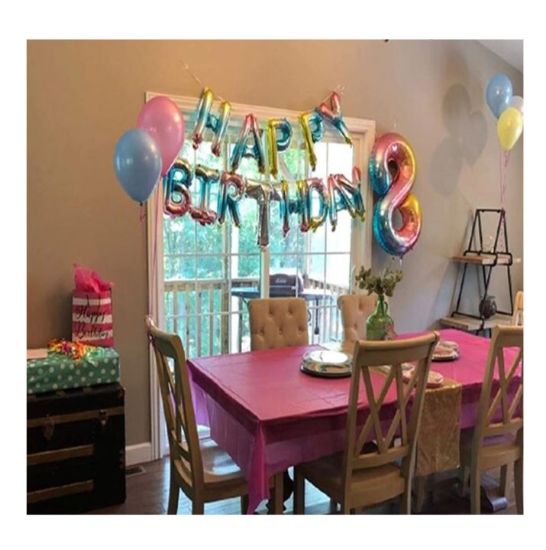 Imagen de Kit globos Metálicos Happy Birthday Arcoiris