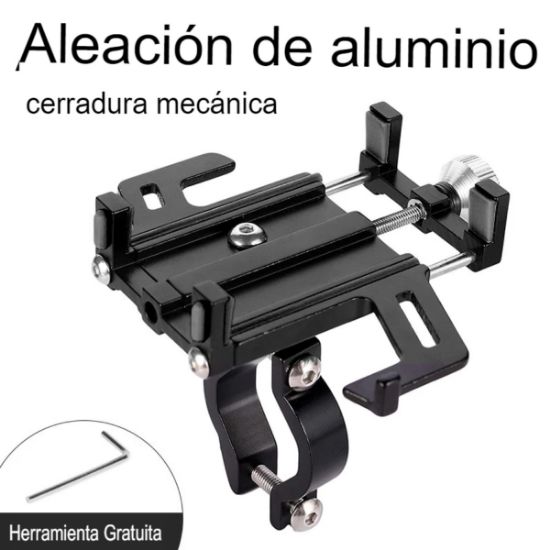 Imagen de Soporte teléfono iphone bicicleta aleación rojo cel navegación GPS metálico moto auto deporte