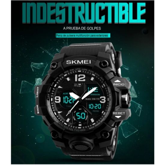 Imagen de Relojes deportivos rojo led hombre mujer cronógrafo Digital pantalla doble hora resistente al agua