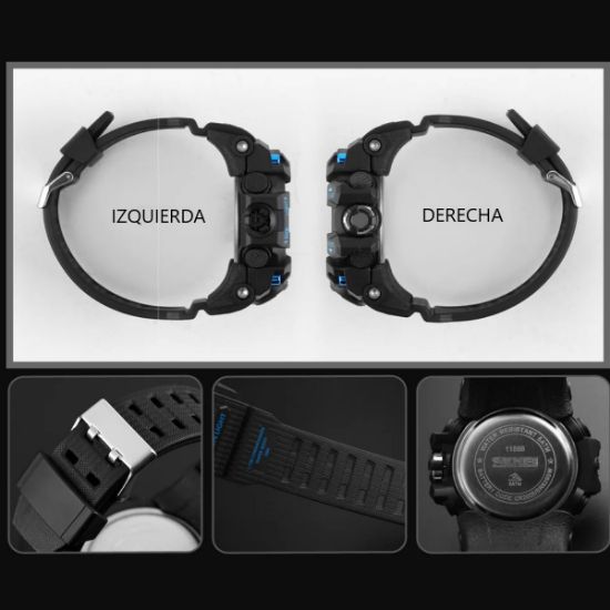 Imagen de Relojes deportivos rojo led hombre mujer cronógrafo Digital pantalla doble hora resistente al agua